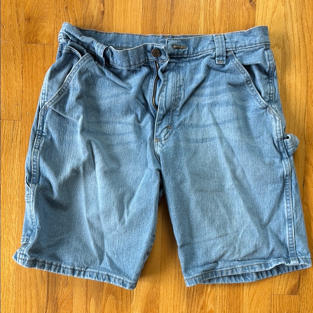 Men's Wrangler Blue Denim Carpenter Shorts